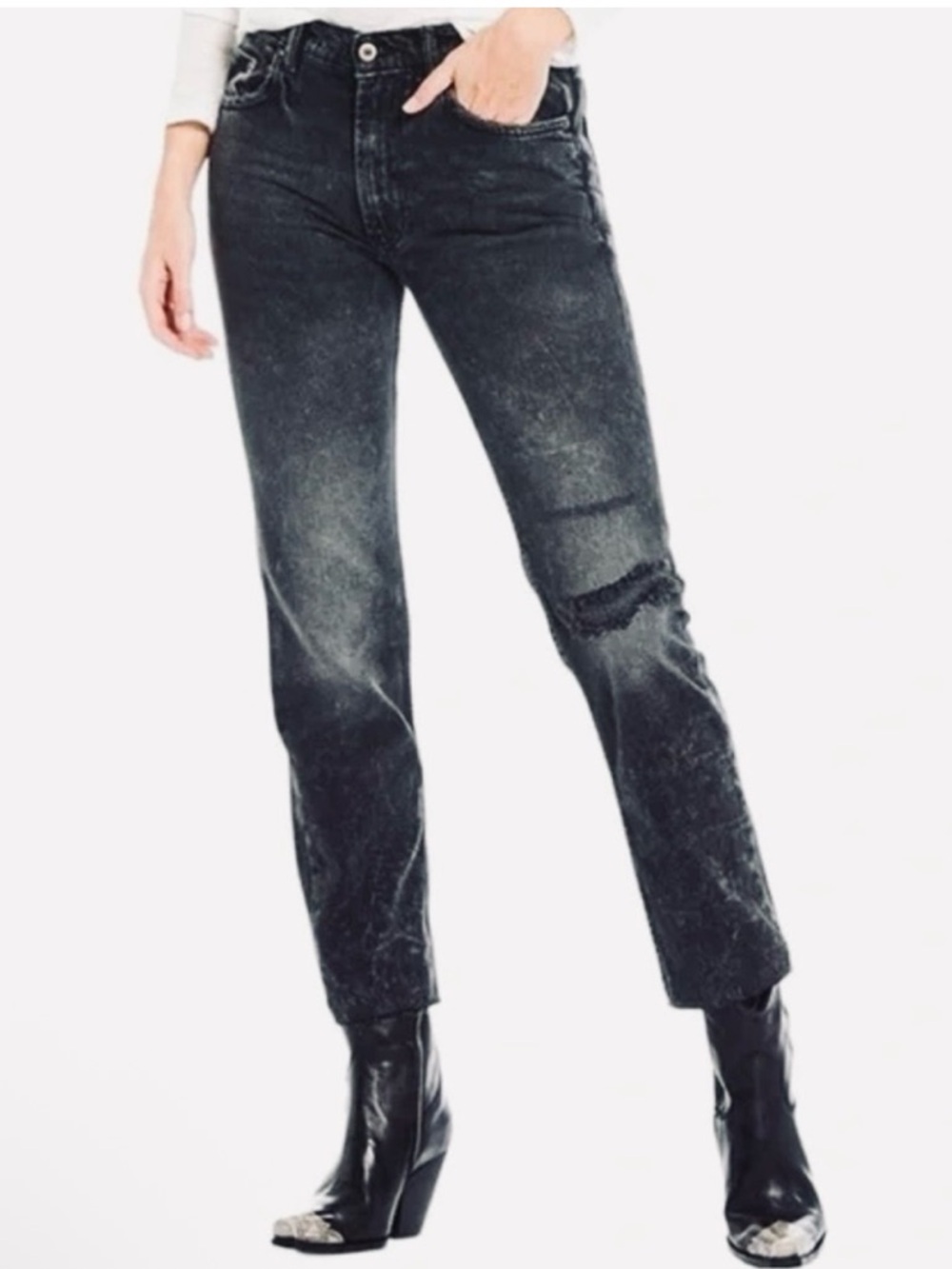 Free People We The Free Vixen Rock & Roll Cigarette Jeans